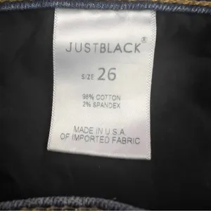 Just Black Distressed Skinny Jeans Womens 26 Blue Mid Rise Stretch Denim Casual thumbnail 8