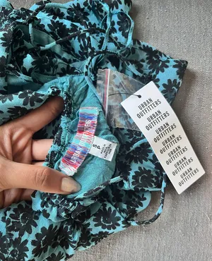 Justine Printed Lace-Up Mini Dress NWT thumbnail 5