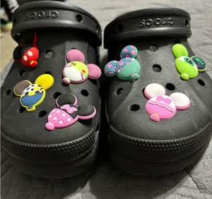 Black platform crocs with Disney charms W7 thumbnail 2