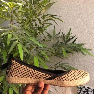 UGG Indah Preppy Academia polka dot slip on ballet maryjane flats espadrille sheepskin bow coquette women us sz 5 thumbnail 3