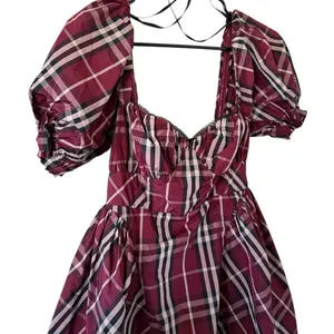 Anthropologie Maeve Red Tartan Plaid Puff Sleeve Mini Dress thumbnail 5