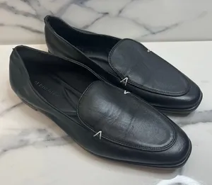 Aerosoles Classic Black Leather Square Toe Comfort Neo Loafers Sz 8 Minimalist thumbnail 1
