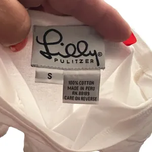 Lilly Pulitzer White Cotton‎ T-Shirt thumbnail 3