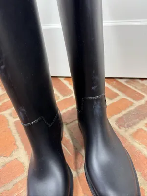 Jeffrey Campbell Torrential Rain Boot Women 11 Black Like New Waterproof Tall thumbnail 5