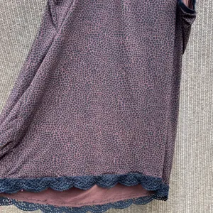 Animal Print LaceTrim Adjustable Spaghetti Strap Lounge Sleep Tank L thumbnail 5