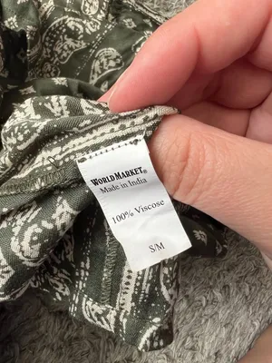 World Market Women's Cotton Tired Maxi Summer Halter Printed Dress Green New S/M thumbnail 13