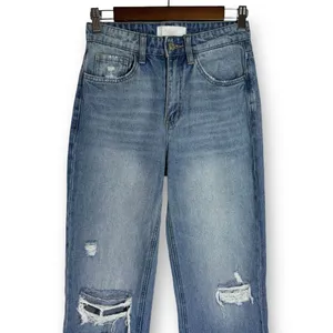 Vervet 90s Dad Jean | Size 24 | Super High Rise | Distressed‎ Denim Straight Leg thumbnail 3