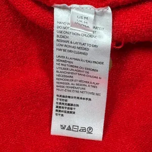 Anthropologie Red Button Front Tunic Sweater Womens M Long Sleeve Knit Top thumbnail 6