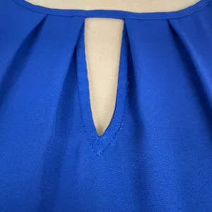 Express Royal Blue Lace Accent Blouse thumbnail 5