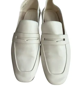 CHARLES & KEITH White Leather Loafers Flats Size 40 / US 10 thumbnail 8