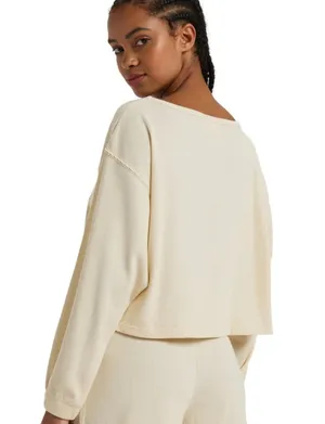 Roxy Women's Sandy Road Long Sleeve Top in Parchment size S NWT thumbnail 3