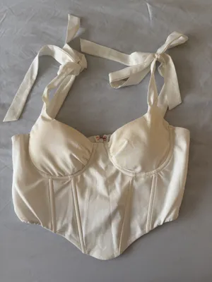 SheIn corset top tie shoulder thumbnail 1