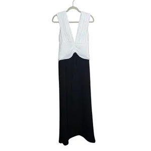 MESHKI Monique Contrast Maxi Dress – Black Chiffon & Stretch, Women’s Size M thumbnail 3