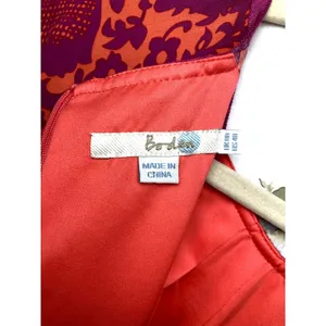 Boden Easy Day Cap Sleeve Mini Dress in Orange in Fuchsia Floral Size 4 EUC thumbnail 3