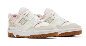 New Balance 550 Sea Salt Pink Granite Ivory Leather Women's Sneakers BBW550HL thumbnail 1