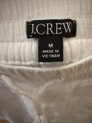 J crew seaside pant white soft gauze Size Medium thumbnail 5
