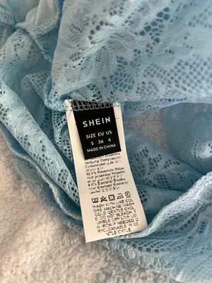 SheIn Blue mesh top thumbnail 3