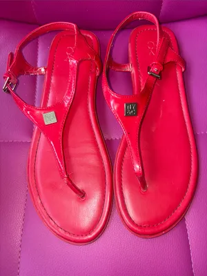 New York & Company Thong Sandals Red Size 7 thumbnail 1