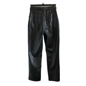 Abercrombie & Fitch 90s Straight Ultra High Rise Leather Pants Curve Love thumbnail 8
