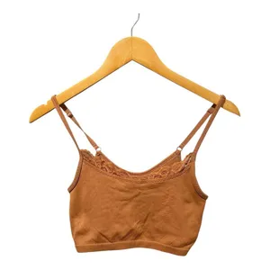 Aerie Ribbed Lace Trim‎ Bralette Tank Top Brown Women's Size Small thumbnail 2