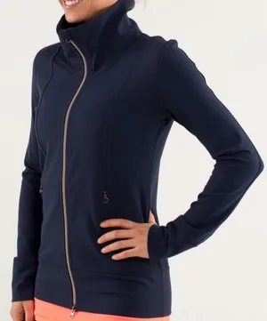 Lululemon Daily Yoga Jacket Inkwell Navy Blue Women Sz 6 thumbnail 1