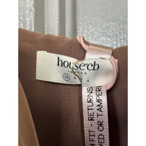 HOUSE OF CB Women Reva Satin Gathered Corset Dress Toffee Size XS $255 NEW thumbnail 8