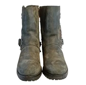 UGG Niels Women's Size 8 Olive Green Moto Boots thumbnail 2