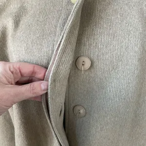 Vintage 80s Karen Peters Beige Wool Cashmere Peacoat USA L thumbnail 4
