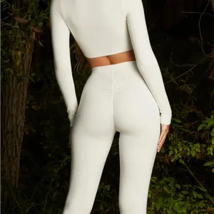 Oh Polly IN FORM Stirrup Leggings in Ivory thumbnail 5