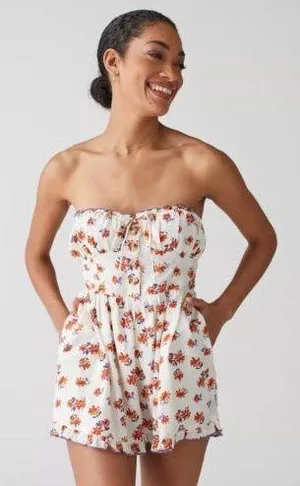 Urban Outfitters Floral Romper thumbnail 1