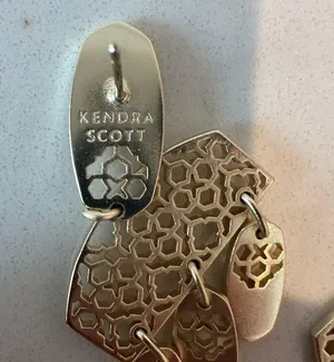 Kendra Scott Emmet Statement Filigree Drop Earrings in Gold thumbnail 6