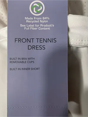 Avia Womens Tennis Dress L 12-14 White Red Striped Pleated Mini Skort thumbnail 7