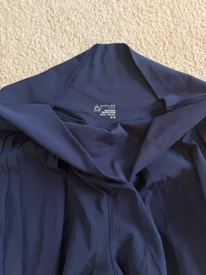 Aerie OFFLINE Shorts Navy Pleated thumbnail 2