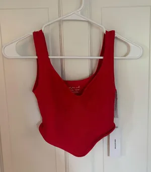 Urban Outfitters Red Corset Top thumbnail 1