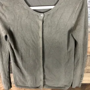 Zara Knit Women Olive Green Button Front Cardigan Sweater Cuff Detail Size M‎ thumbnail 3
