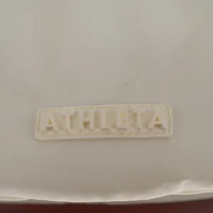 Athleta Puffer Crossbody Bag Cream Yellow Quilted Nylon Hobo Adjustable Strap thumbnail 2