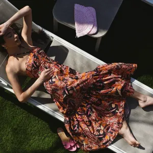 Revolve House of Harlow 1960 Paisley Floral Halter Maxi Dress thumbnail 2