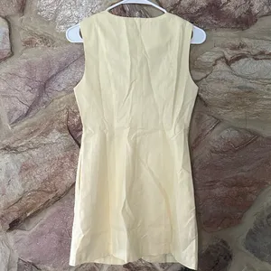 Commense Button-Front Cotton & Linen Sleeveless Dress size xs thumbnail 5