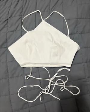 Zara high neck crop top thumbnail 1