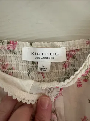 Lightweight Floral White Camisole with Pink Print thumbnail 3