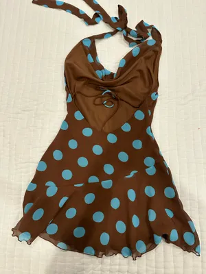 NWOT Princess Polly Polka Dot Halter Dress Size 0 thumbnail 2
