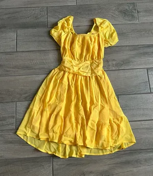 Exlura Sunny Yellow Puff-Sleeve Casual Dress thumbnail 1