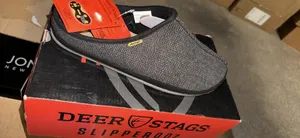 Deer Stags Slipperooz Wherever Adult Slippers, Black thumbnail 3
