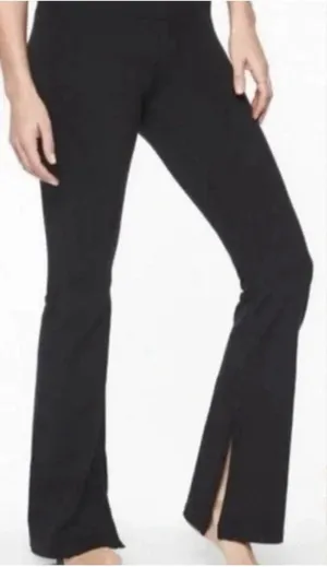 Athleta Barre Skinny Flare Pants In PowerVita Black Side slit Women’s XS Yoga thumbnail 1