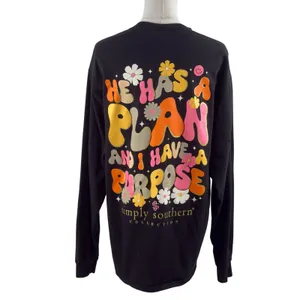 Simply Southern Long Sleeve Flower Hippie Christian T-Shirt Spiritual thumbnail 3