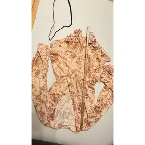 Agua Bendita peach floral long sleeve shorts cotton jumper skipper suit thumbnail 10