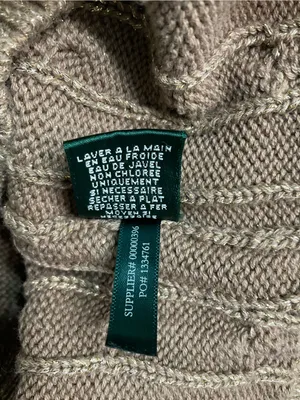 Lauren Ralph Lauren Metallic Gold Cable-Knit Boatneck Sweater Size Medium thumbnail 6