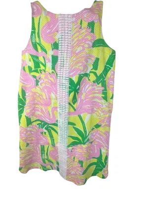 Lilly Pulitzer Target 20th Anniversary Women's Fan Dance Shift Dress XL 14/16 thumbnail 3