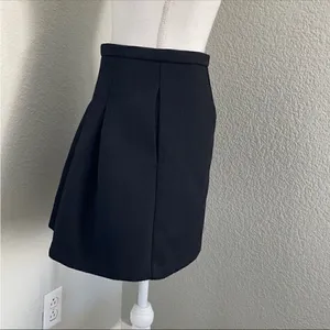 Madewell Black Bistro Pleated Mini Skirt thumbnail 6