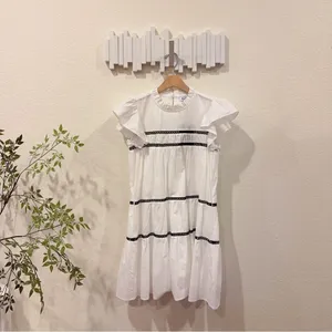 En Saison Aliza Tiered Babydoll Mini Dress in White Size Small NWT thumbnail 2